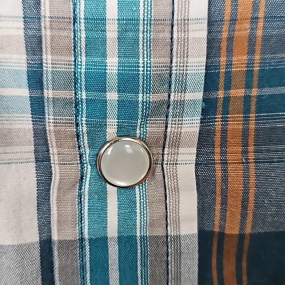 Levi's western check shirt with pearl snaps XL